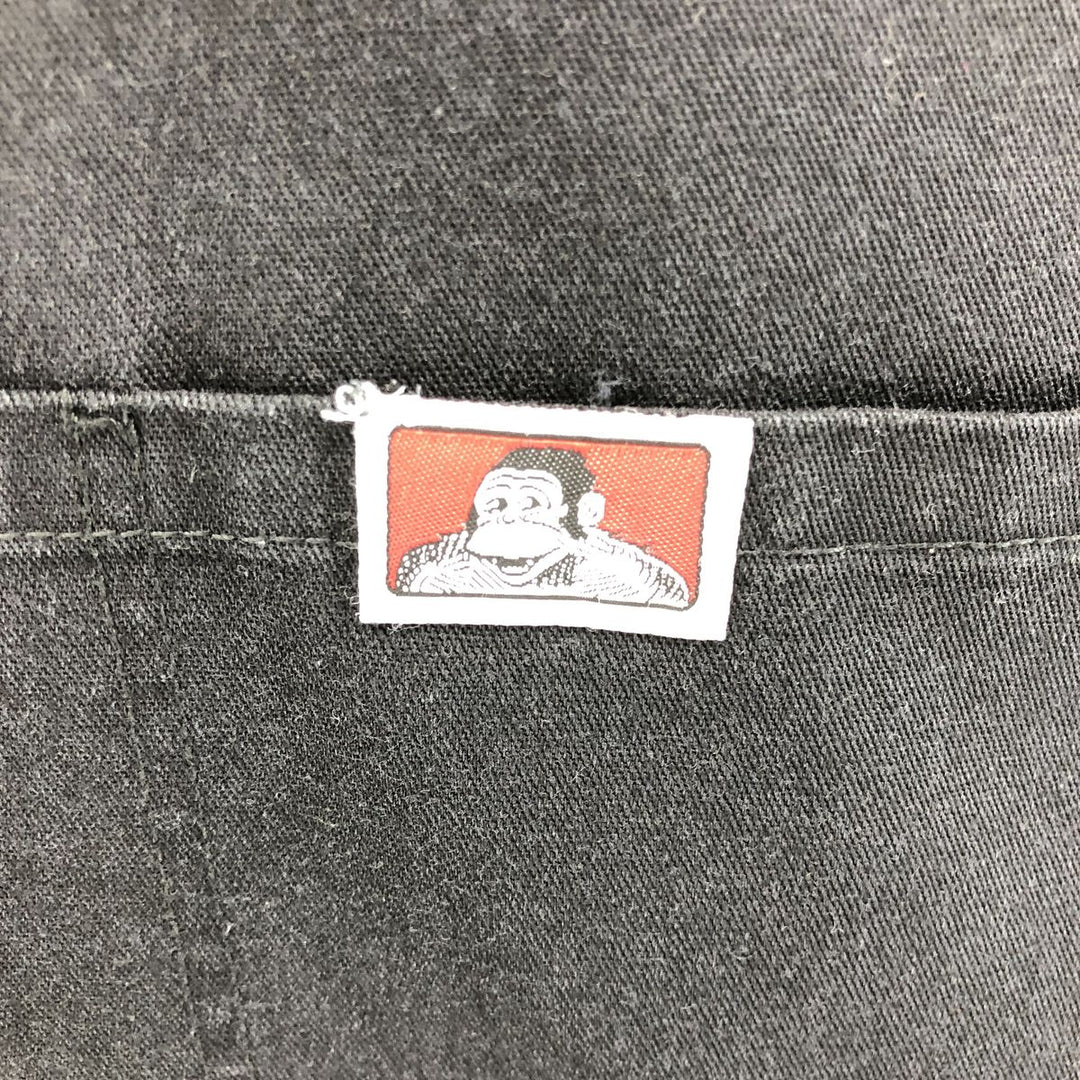 90'S Ben Davis Half-Zip Short-Sleeve Work Shirt Box Shirt Made in USA Men's M Vintage cotton black type Vintage Second Hand