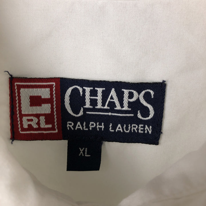 90'S Ralph Lauren CHAPS short sleeve button down shirt men's XL size vintage cotton white type Vintage Second Hand