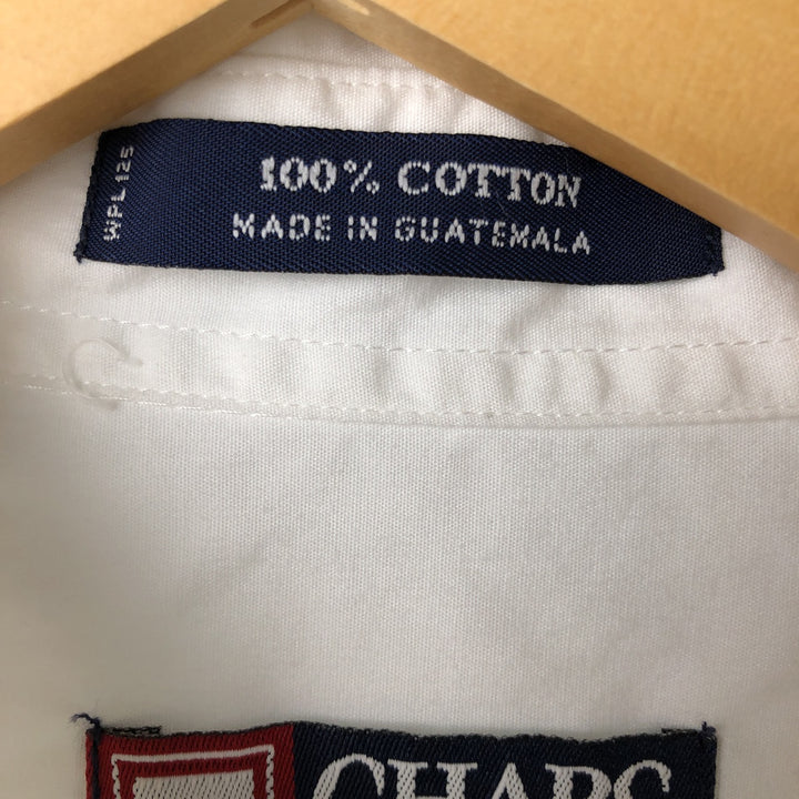 90'S Ralph Lauren CHAPS short sleeve button down shirt men's XL size vintage cotton white type Vintage Second Hand