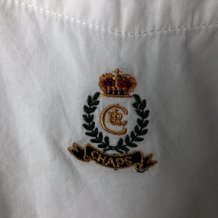 90'S Ralph Lauren CHAPS short sleeve button down shirt men's XL size vintage cotton white type Vintage Second Hand