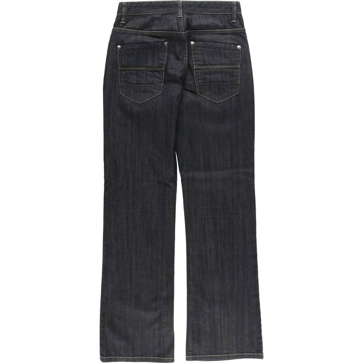 00'S NEXT Flare Cut Denim Pants Women's L (W30) cotton black type Vintage Second Hand