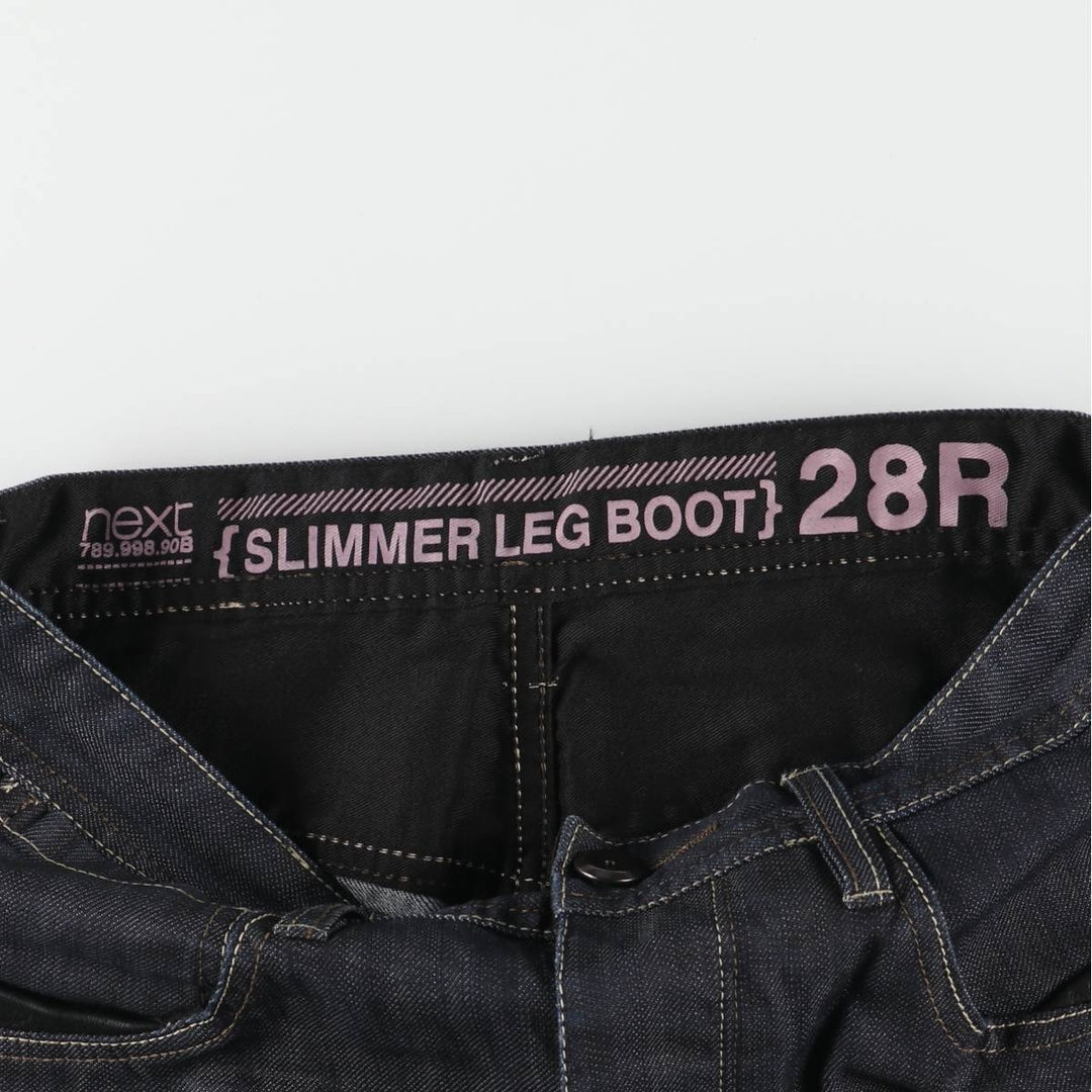 00'S NEXT Flare Cut Denim Pants Women's L (W30) cotton black type Vintage Second Hand