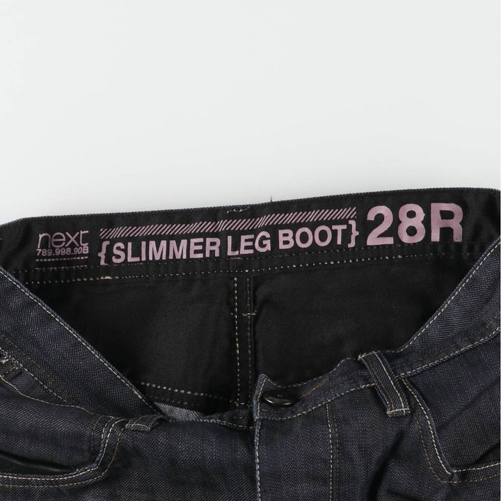 00'S NEXT Flare Cut Denim Pants Women's L (W30) cotton black type Vintage Second Hand