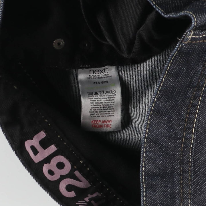 00'S NEXT Flare Cut Denim Pants Women's L (W30) cotton black type Vintage Second Hand