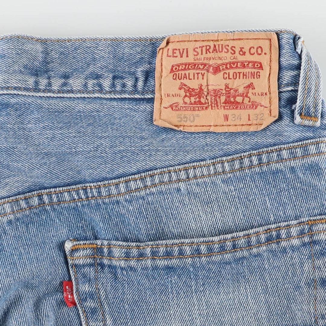 Levi's 550 Relaxed Fit Tapered Denim Pants for Men, W33 cotton blue type Vintage Second Hand