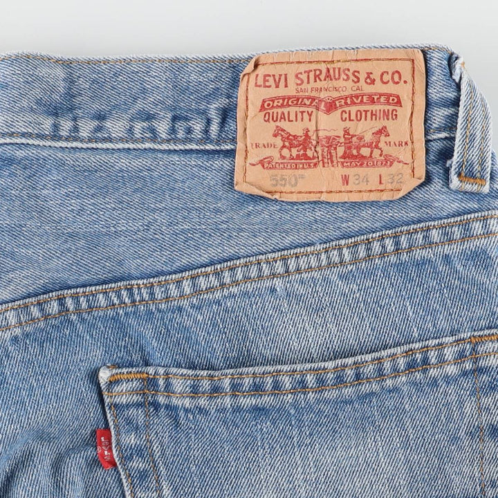 Levi's 550 Relaxed Fit Tapered Denim Pants for Men, W33 cotton blue type Vintage Second Hand