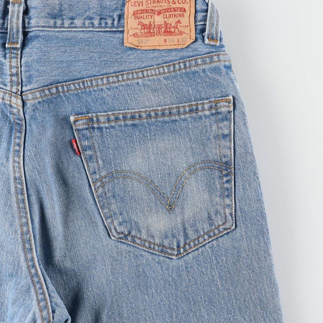 Levi's 550 Relaxed Fit Tapered Denim Pants for Men, W33 cotton blue type Vintage Second Hand