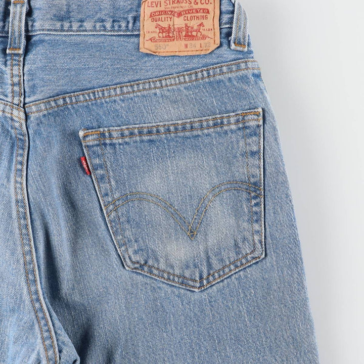 Levi's 550 Relaxed Fit Tapered Denim Pants for Men, W33 cotton blue type Vintage Second Hand