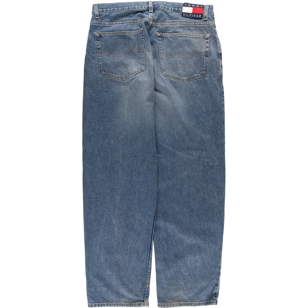 90'S ~ Tommy Hilfiger JEANS Tapered denim pants for men, W36 equivalent, vintage cotton blue type Vintage Second Hand
