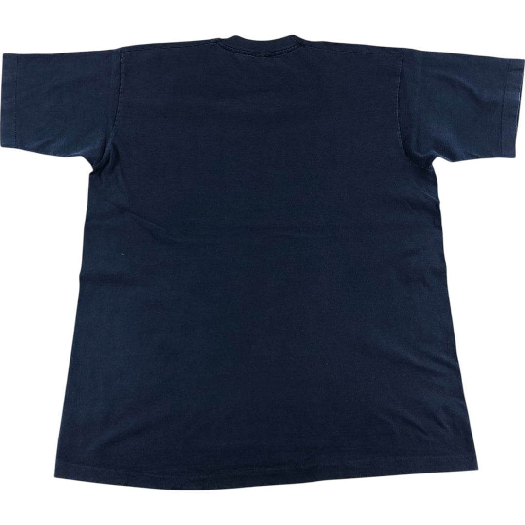 90'S Fruit of the Loom plain T-shirt, made in the USA, men's XL size, vintage cotton navy blue type Vintage Second Hand