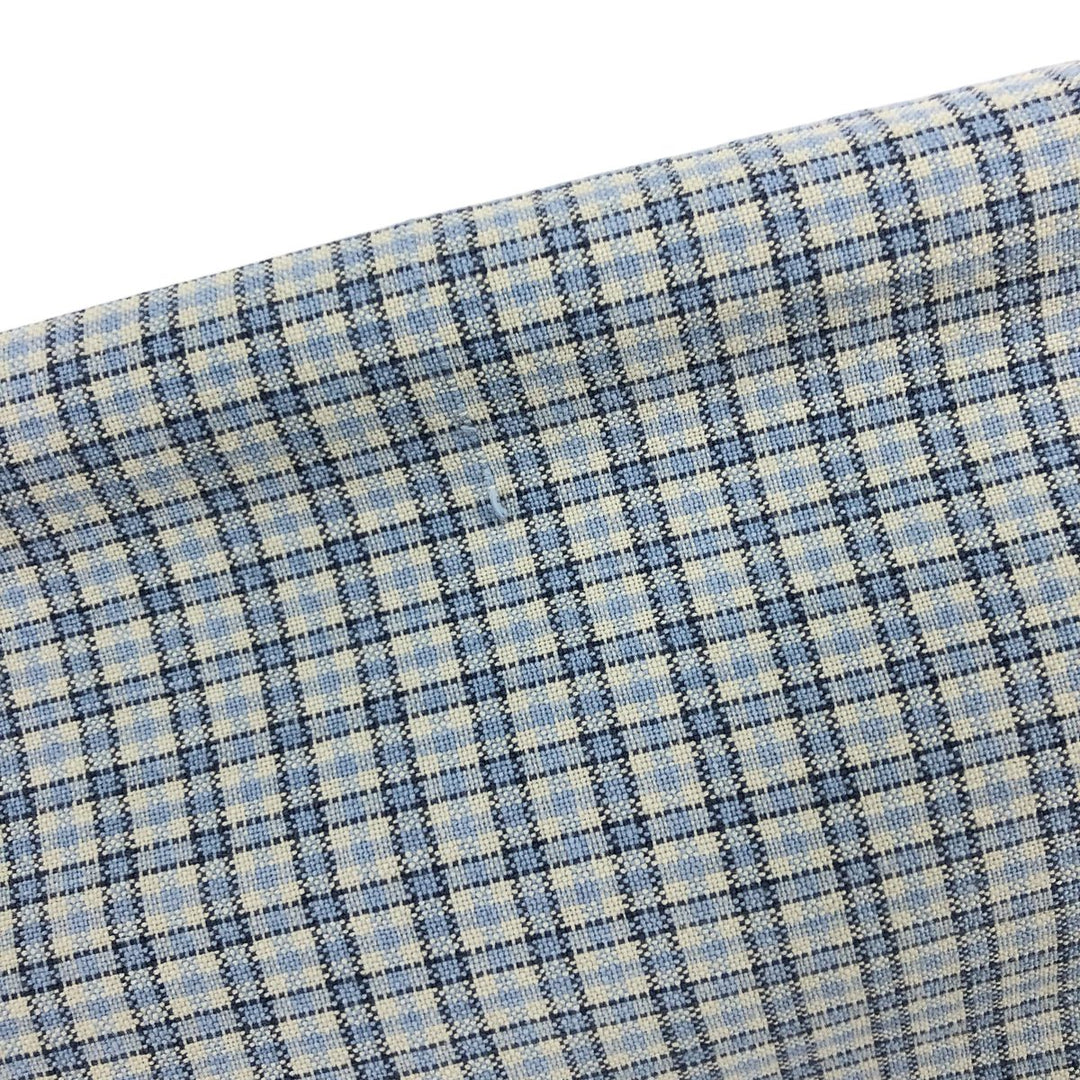 90s~00'S Timberland short sleeve button down check shirt men's size L vintage unclear Blue type light blue Vintage Second Hand