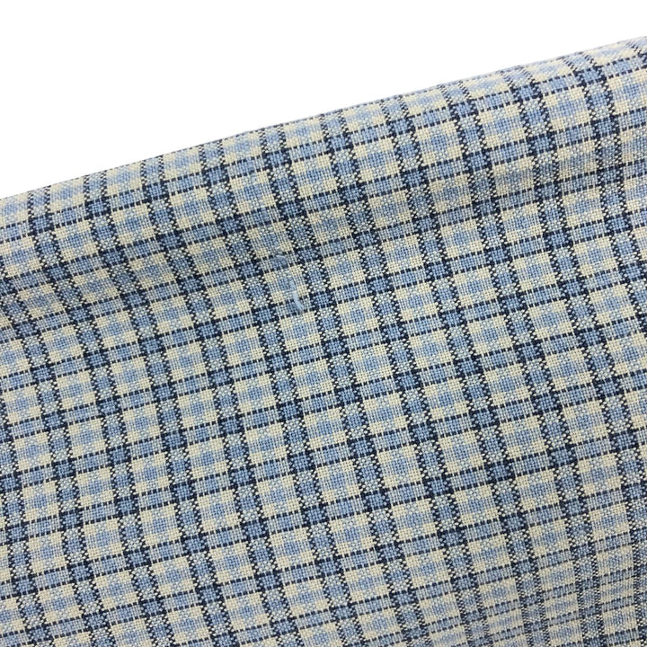 90s~00'S Timberland short sleeve button down check shirt men's size L vintage unclear Blue type light blue Vintage Second Hand