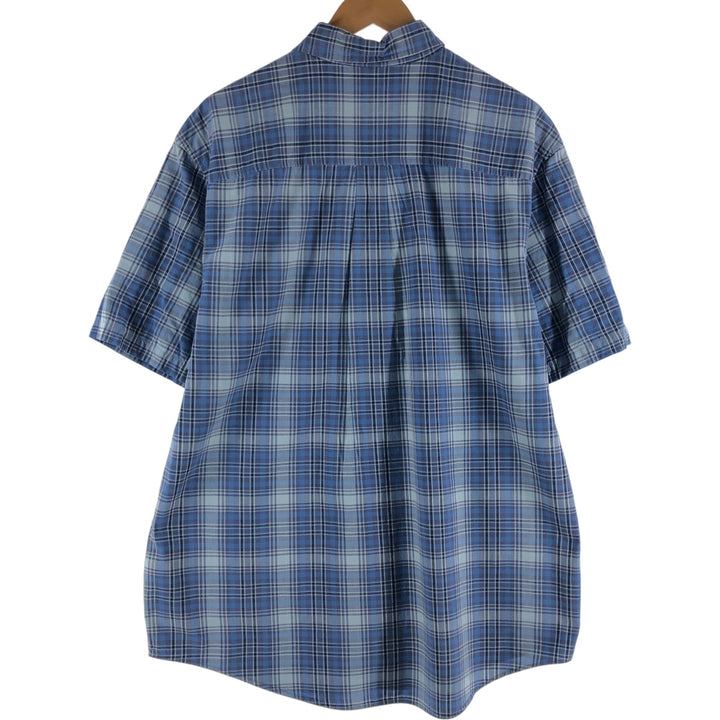 90s~00'S Vintage Timberland Short Sleeve Cotton Check Shirt Men's XL cotton Blue type light blue Vintage Second Hand