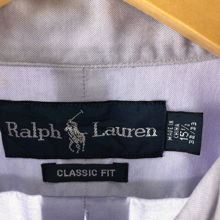 Ralph Lauren Classic Fit long sleeve button down shirt, men's size M cotton Blue type light blue Vintage Second Hand