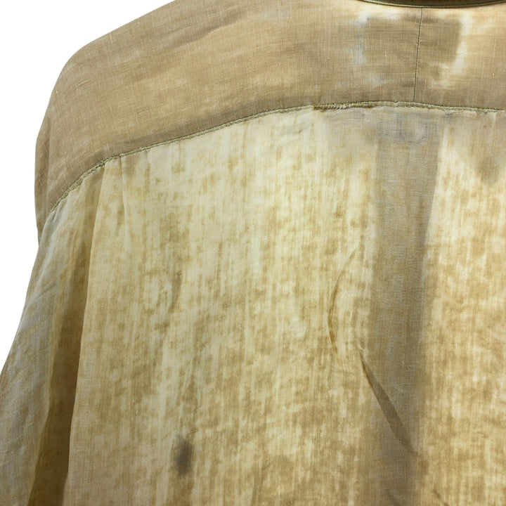 Ralph Lauren POLO by Ralph Lauren CUSTOM FIT short sleeve linen button down shirt men's XL size linen yellow type Vintage Second Hand