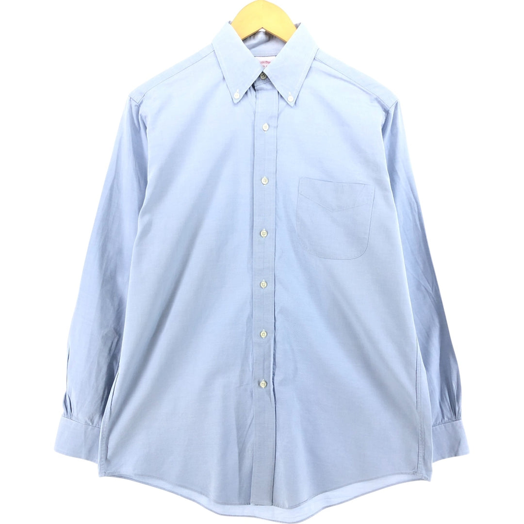 Brooks Brothers Est.1818 Long Sleeve Button Down Shirt, Men's M Size Supima Cotton Blue type light blue Vintage Second Hand