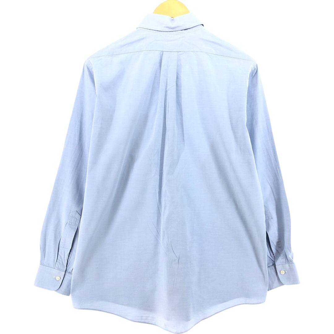 Brooks Brothers Est.1818 Long Sleeve Button Down Shirt, Men's M Size Supima Cotton Blue type light blue Vintage Second Hand