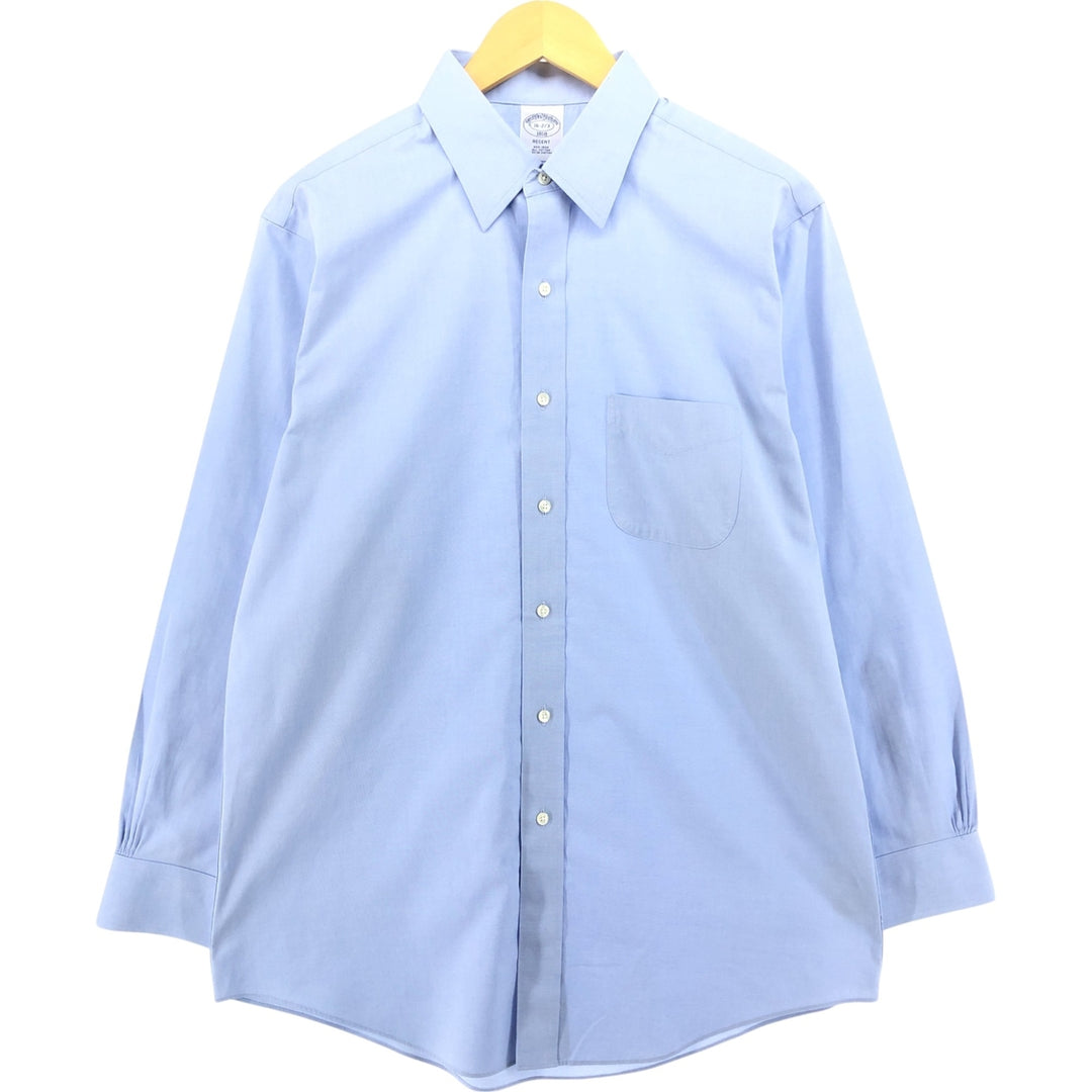 Brooks Brothers 1818 REGENT Long Sleeve Cotton Shirt, Men's Size L cotton Blue type light blue Vintage Second Hand