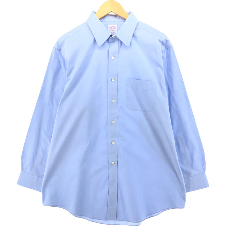 Brooks Brothers 346 REGULAR FIT long sleeve cotton shirt, men's size L cotton Blue type light blue Vintage Second Hand