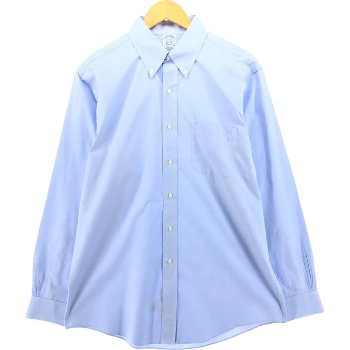 Brooks Brothers Est.1818 Classic Long Sleeve Button-Down Shirt, Men's Size L Supima Cotton Blue type light blue Vintage Second Hand