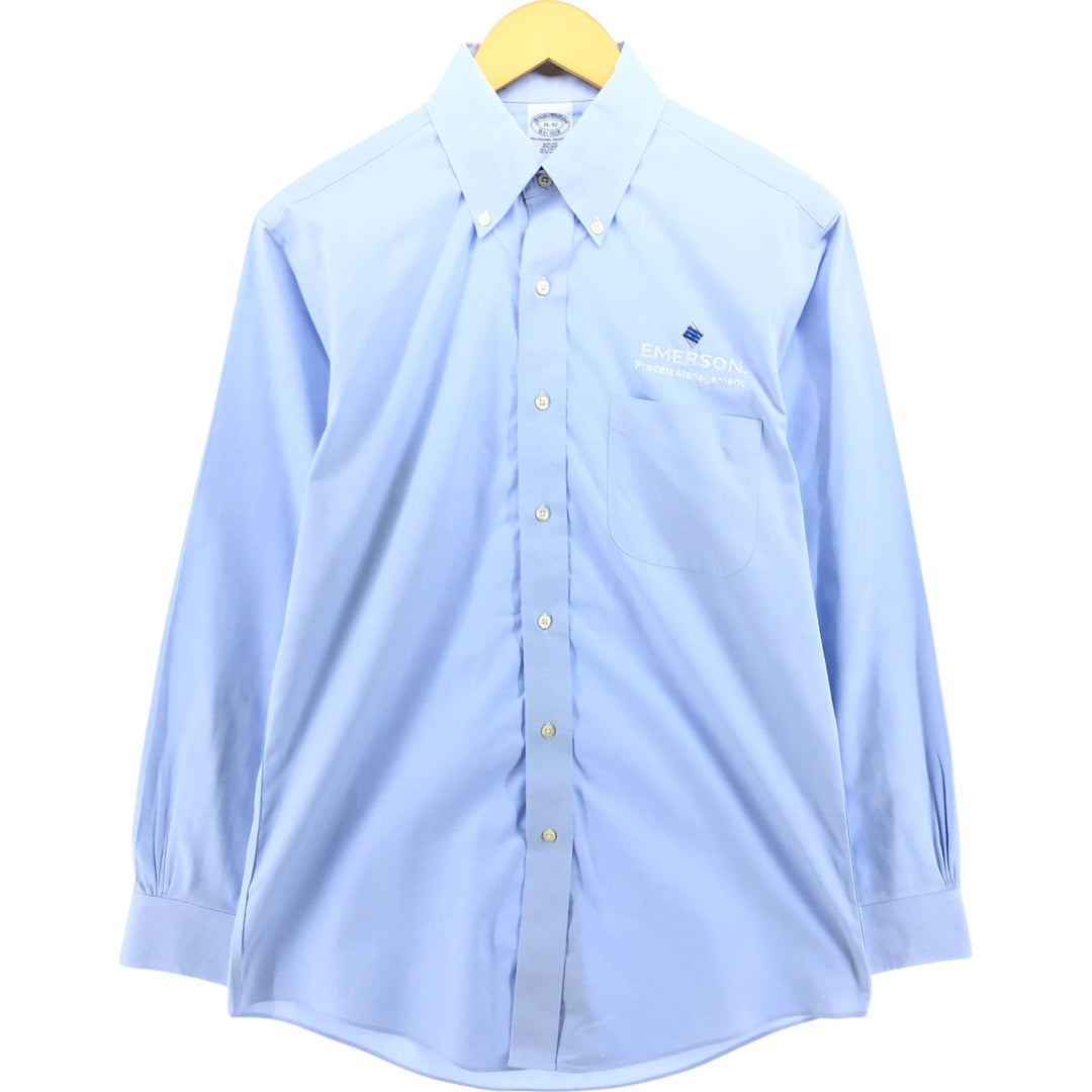 Brooks Brothers Est.1818 Long Sleeve Button Down Shirt, Men's M Size cotton Blue type light blue Vintage Second Hand