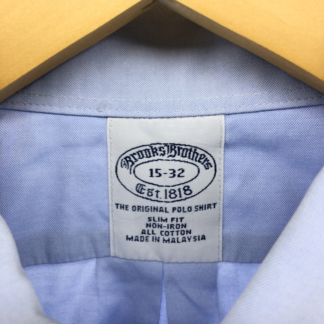 Brooks Brothers Est.1818 Long Sleeve Button Down Shirt, Men's M Size cotton Blue type light blue Vintage Second Hand