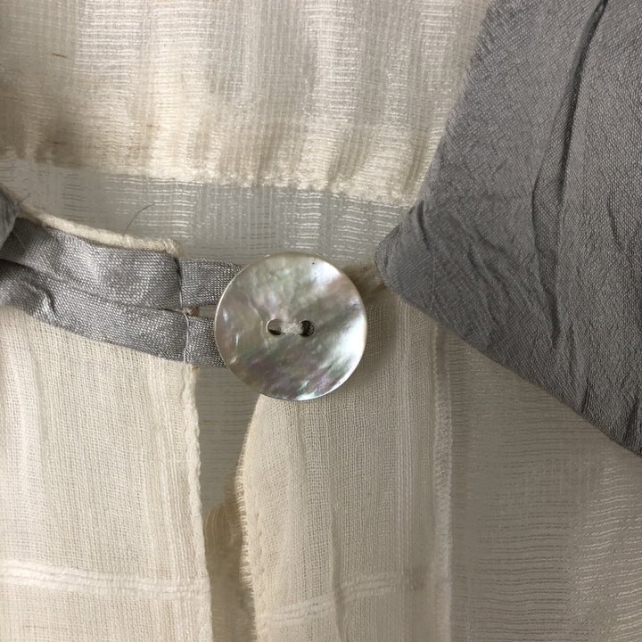 NEIL AND DAVID Long Sleeve See-Through Shirt, Women's Size S unclear white type Vintage Second Hand