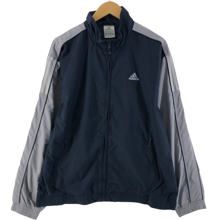 00'S Adidas Back Logo Windbreaker Men's Size L polyester navy blue type Vintage Second Hand