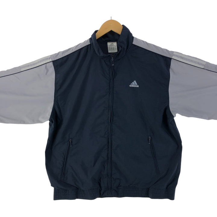 00'S Adidas Back Logo Windbreaker Men's Size L polyester navy blue type Vintage Second Hand