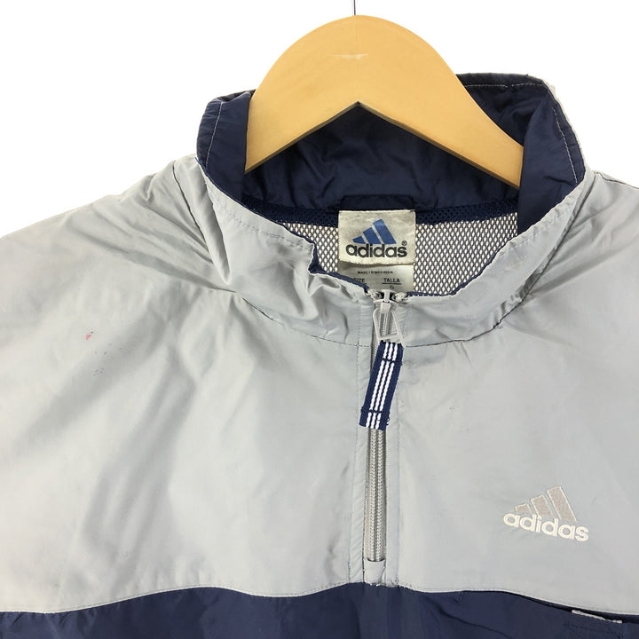 00'S Adidas Anorak Jacket Men's Size L Nylon gray type Vintage Second Hand