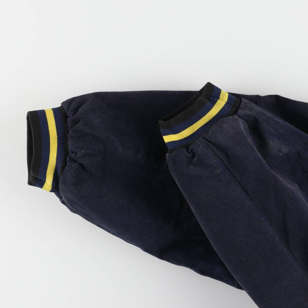 LICENSED COLLEGIATE PRODUCTS University of Michigan Varsity Jacket Suede Leather Blouson Men's M Size genuine leather black type Vintage Second Hand