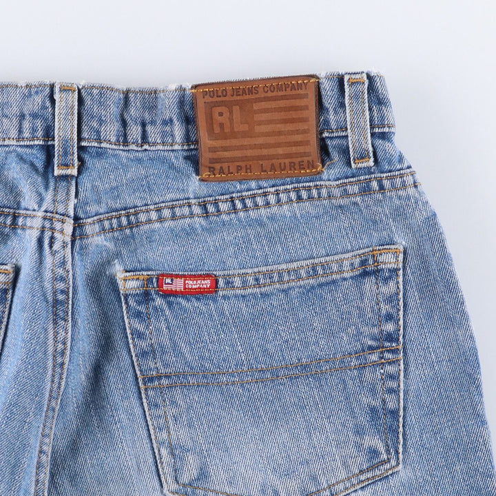Ralph Lauren POLO JEANS COMPANY SATURDAY JEAN Straight denim pants for women, equivalent to XL (w30) cotton blue type Vintage Second Hand