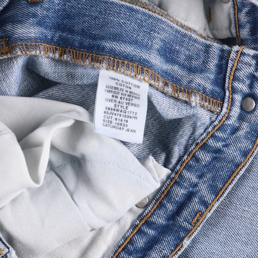 Ralph Lauren POLO JEANS COMPANY SATURDAY JEAN Straight denim pants for women, equivalent to XL (w30) cotton blue type Vintage Second Hand