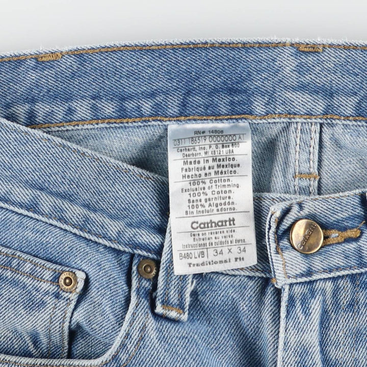 Carhartt Traditional FIT Tapered Denim Pants Men's W34 cotton blue type Vintage Second Hand