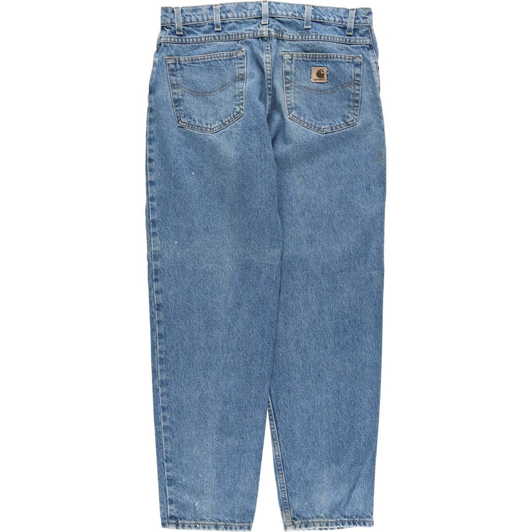 00'S Carhartt tapered denim pants for men, size w36 cotton blue type Vintage Second Hand