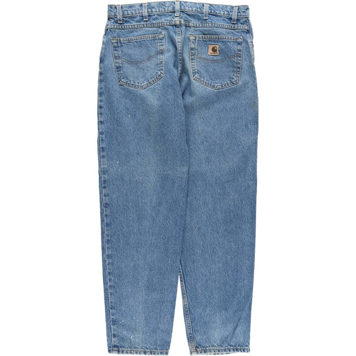 00'S Carhartt tapered denim pants for men, size w36 cotton blue type Vintage Second Hand