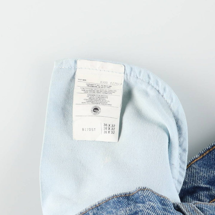 00'S Carhartt tapered denim pants for men, size w36 cotton blue type Vintage Second Hand