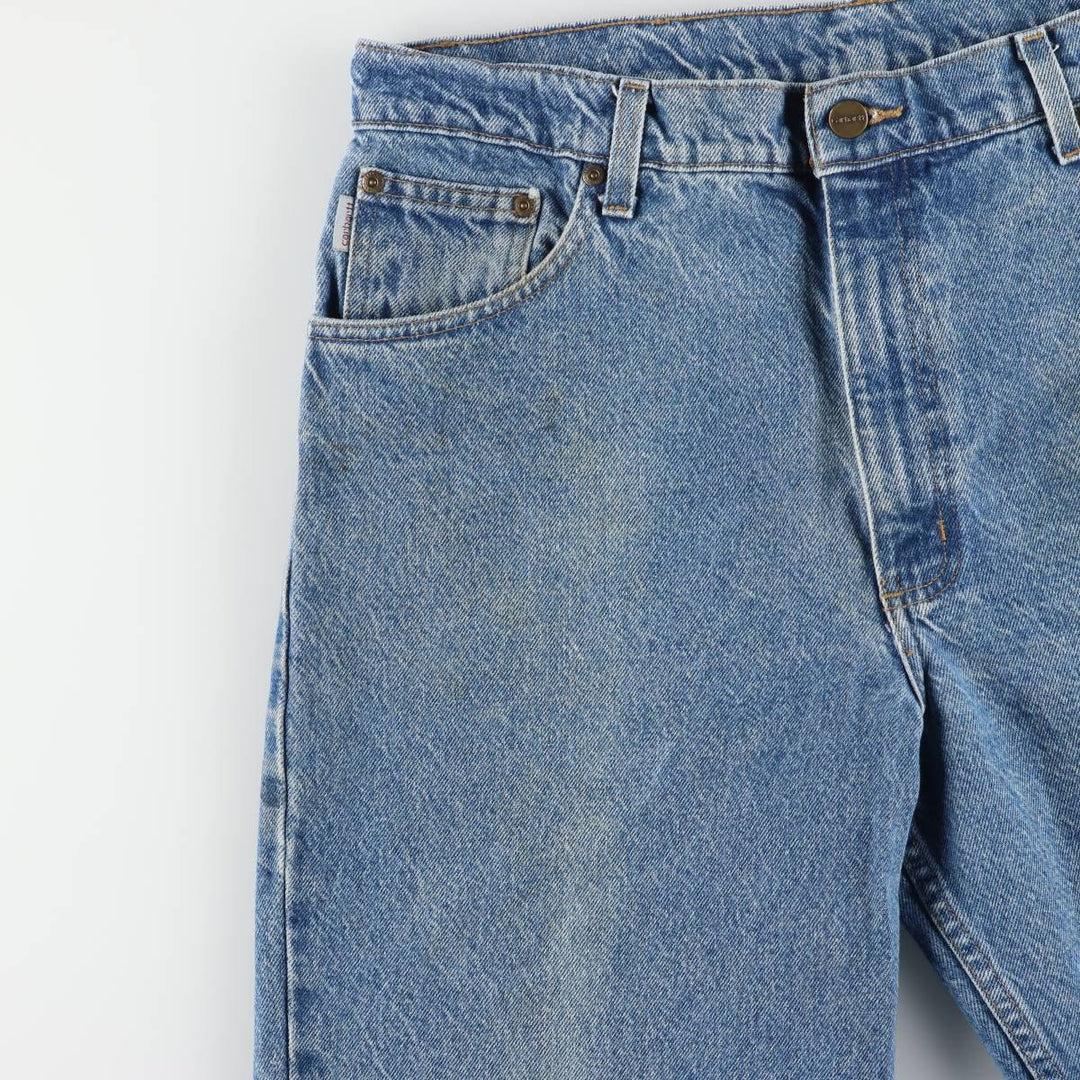 00'S Carhartt tapered denim pants for men, size w36 cotton blue type Vintage Second Hand