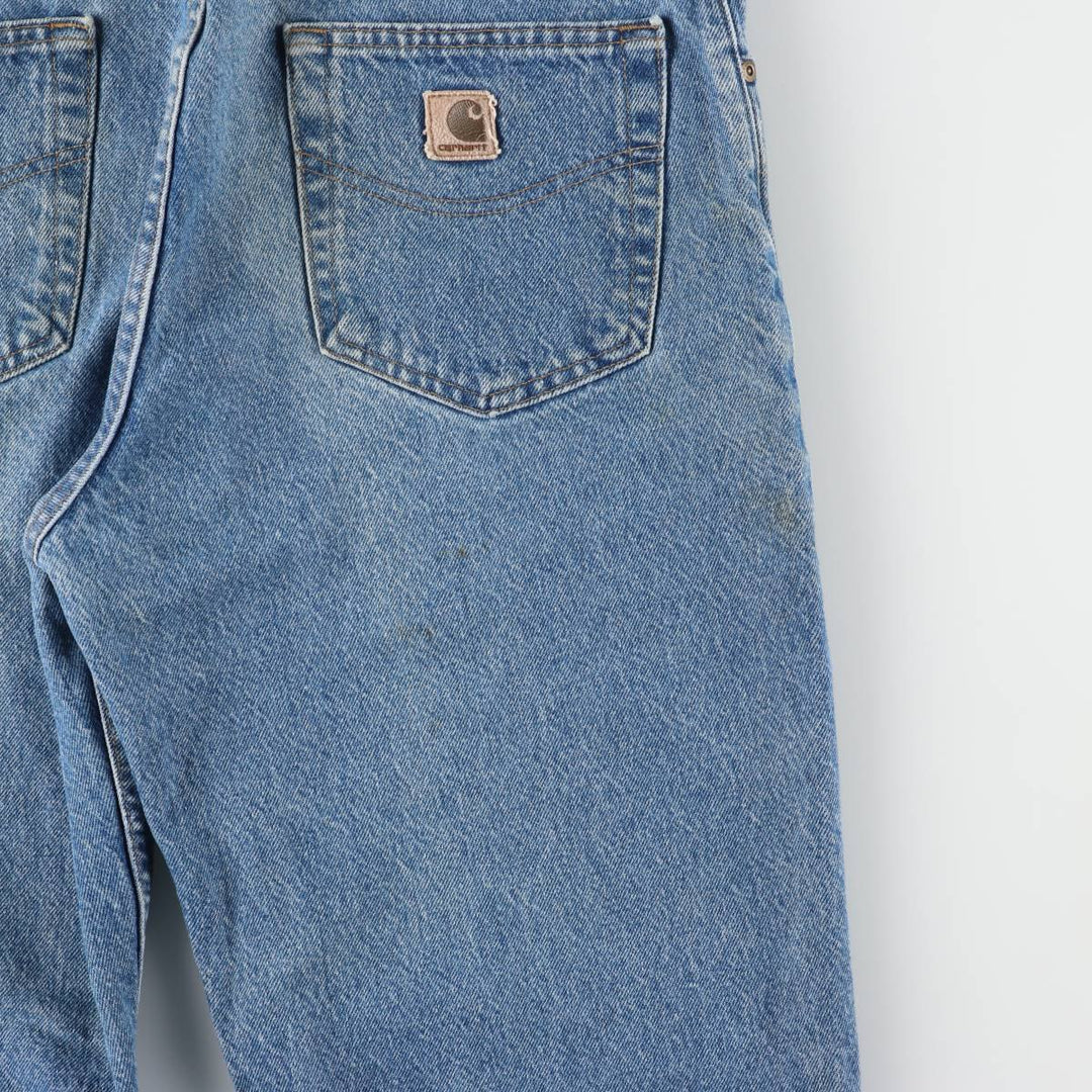00'S Carhartt tapered denim pants for men, size w36 cotton blue type Vintage Second Hand