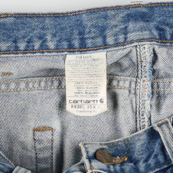 Carhartt Traditional FIT Straight Denim Pants for Men, W35 equivalent cotton blue type Vintage Second Hand
