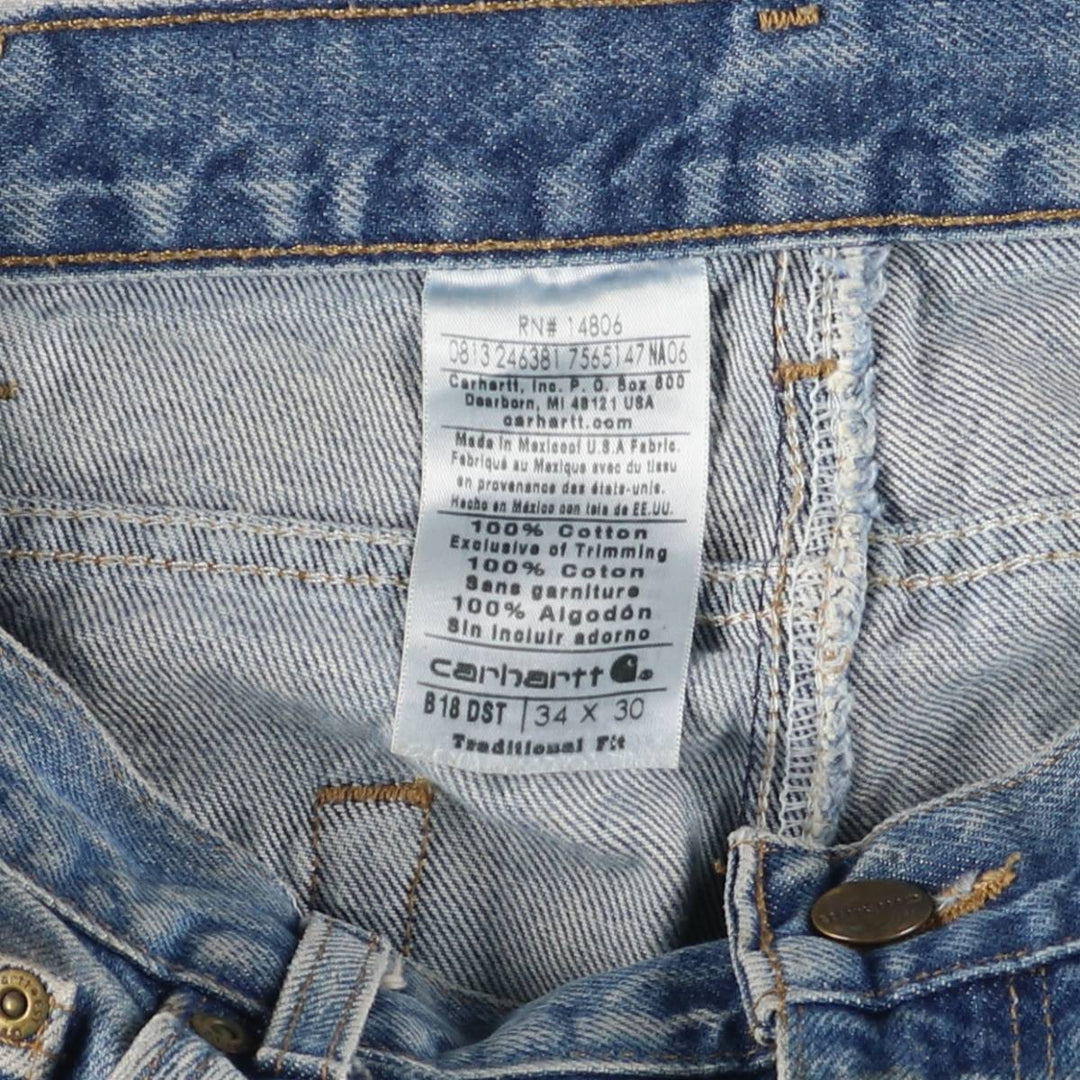Carhartt Traditional FIT Tapered Denim Pants Men's W34 cotton blue type Vintage Second Hand