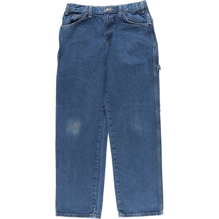 Dickies denim painter pants for men, equivalent to W33 cotton blue type Vintage Second Hand