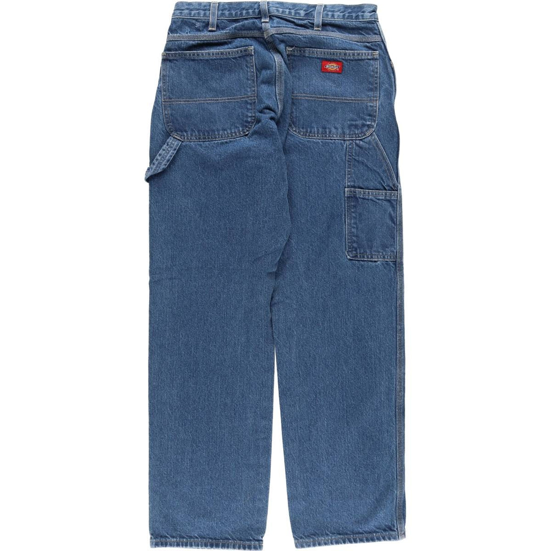 Dickies denim painter pants for men, equivalent to W33 cotton blue type Vintage Second Hand