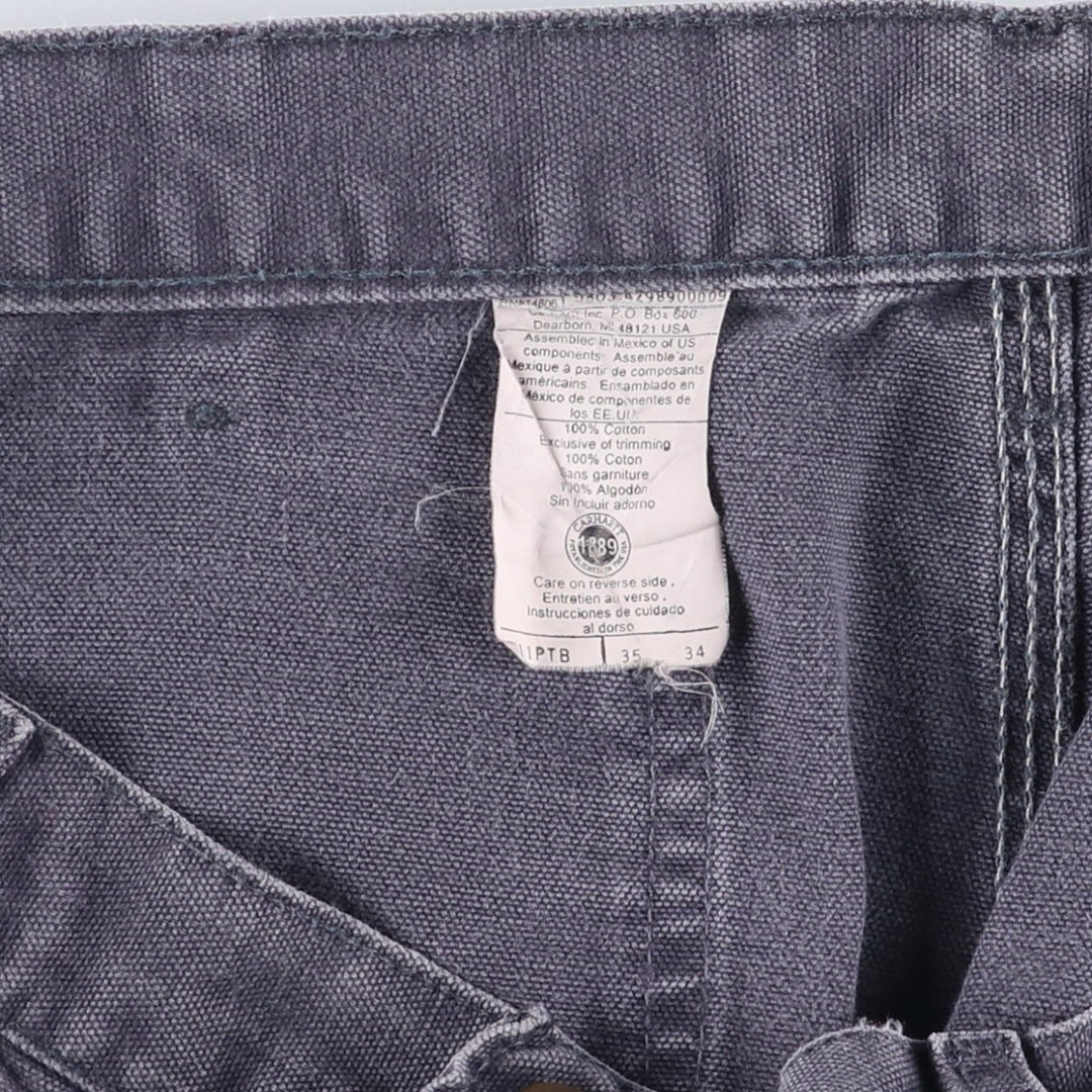 00'S Carhartt Duck Painter Pants Men's W32 equivalent cotton gray type Vintage Second Hand