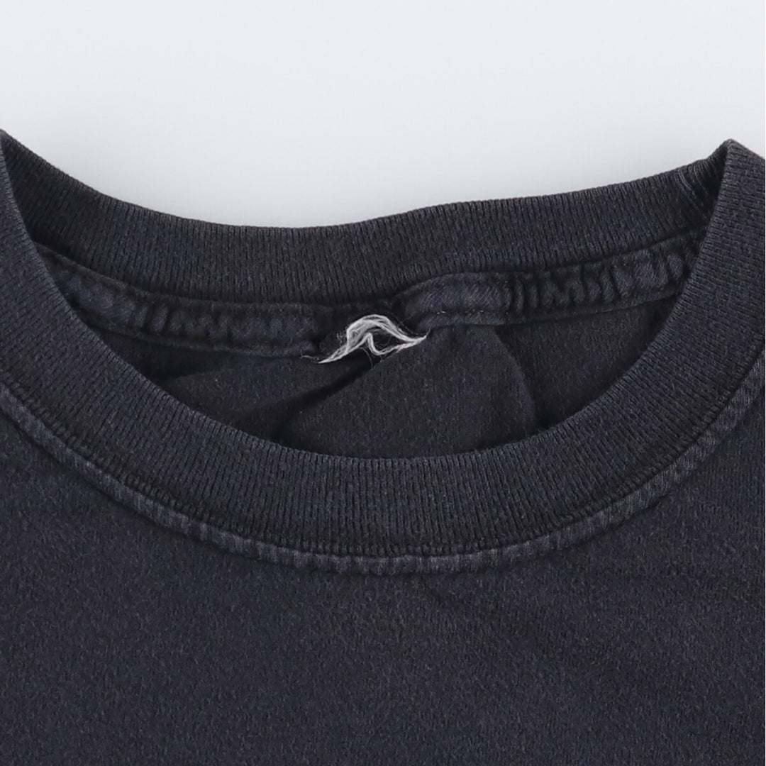 00'S Harley-Davidson Fire Pattern Motorcycle Bike T-Shirt Men's XL unclear black type Vintage Second Hand