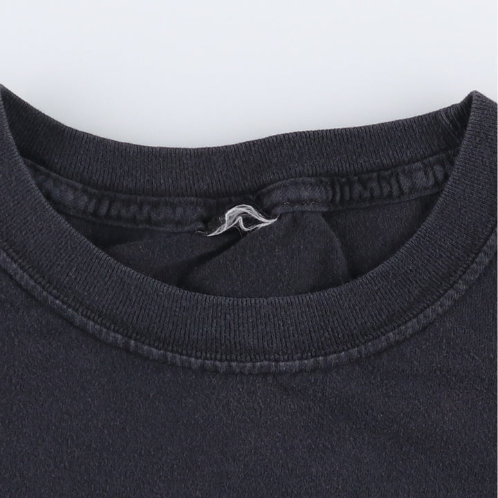 00'S Harley-Davidson Fire Pattern Motorcycle Bike T-Shirt Men's XL unclear black type Vintage Second Hand