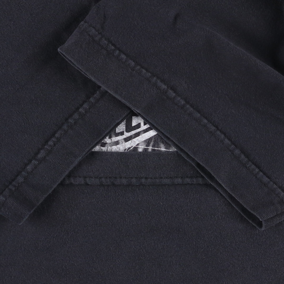 00'S Harley-Davidson Fire Pattern Motorcycle Bike T-Shirt Men's XL unclear black type Vintage Second Hand