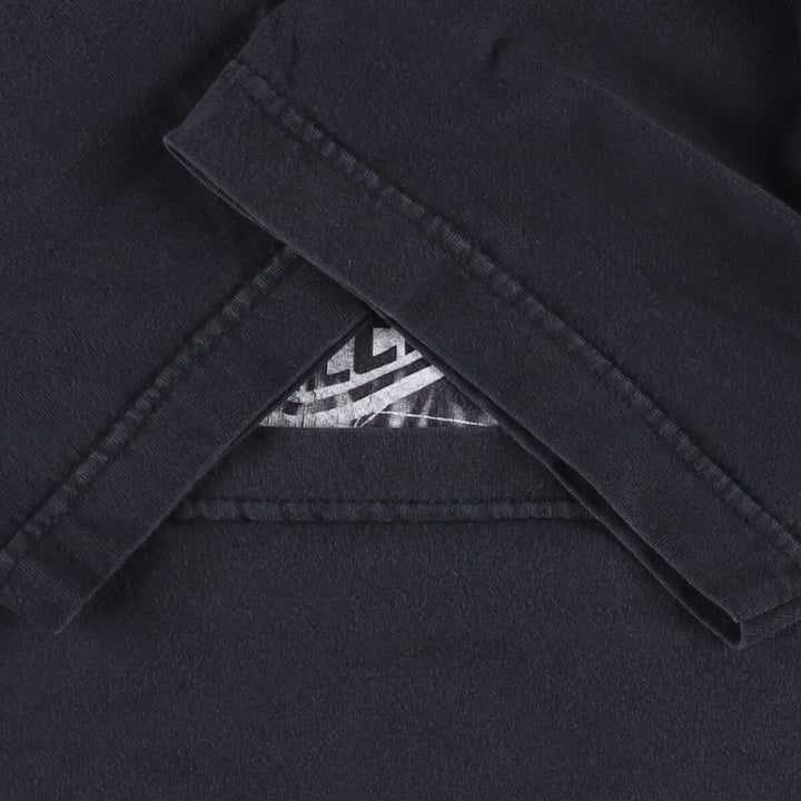 00'S Harley-Davidson Fire Pattern Motorcycle Bike T-Shirt Men's XL unclear black type Vintage Second Hand