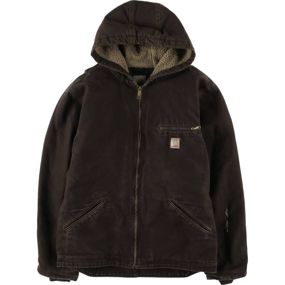 Carhartt Sierra Jacket Duck Full Zip Hoodie Men's M cotton brown type Vintage Second Hand