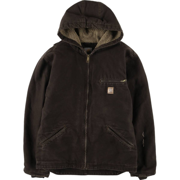 Carhartt Sierra Jacket Duck Full Zip Hoodie Men's M cotton brown type Vintage Second Hand